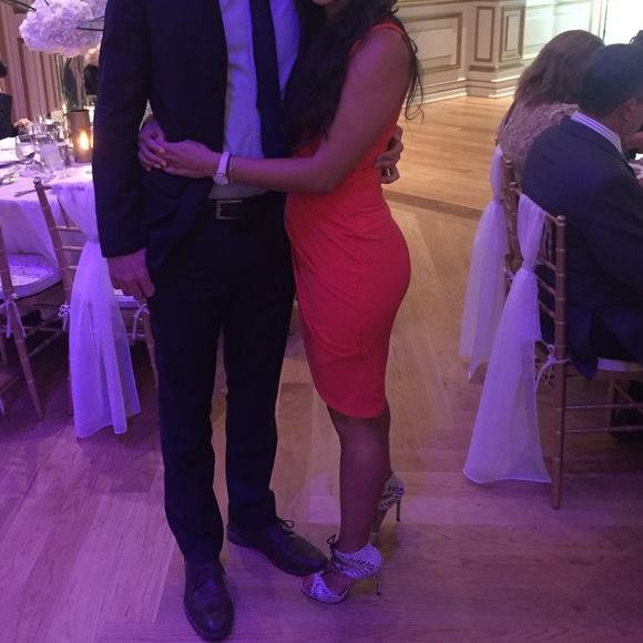 Rachel Roy Draped Sheath Dress Stretch Tulip Hem - Picture 7 of 11